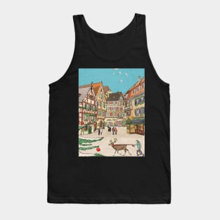 Winter Holiday Strasbourg Christmas Market Tank Top